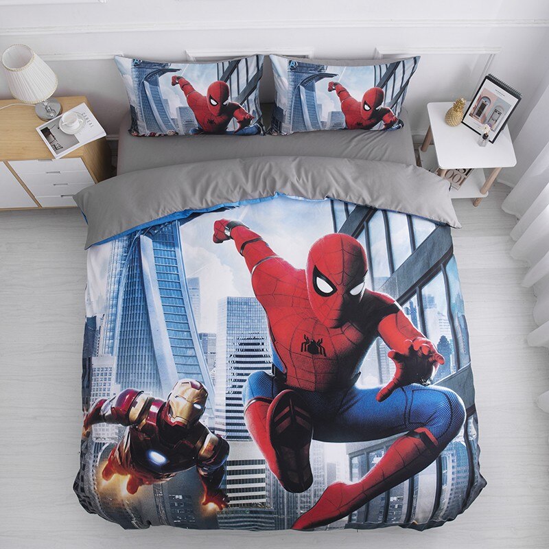 Avengers Spider Man Og Iron Man Sengesæt