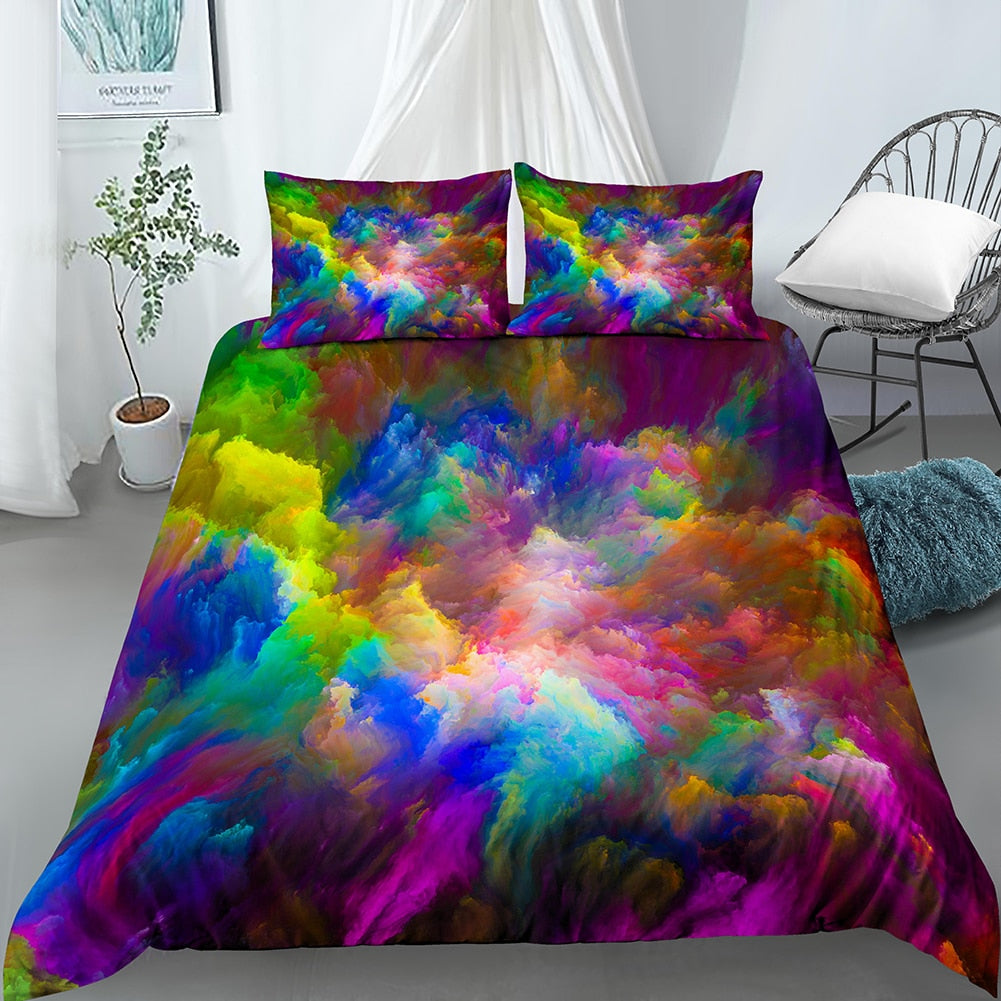 Flerfarvet Smoke Dynebetræk