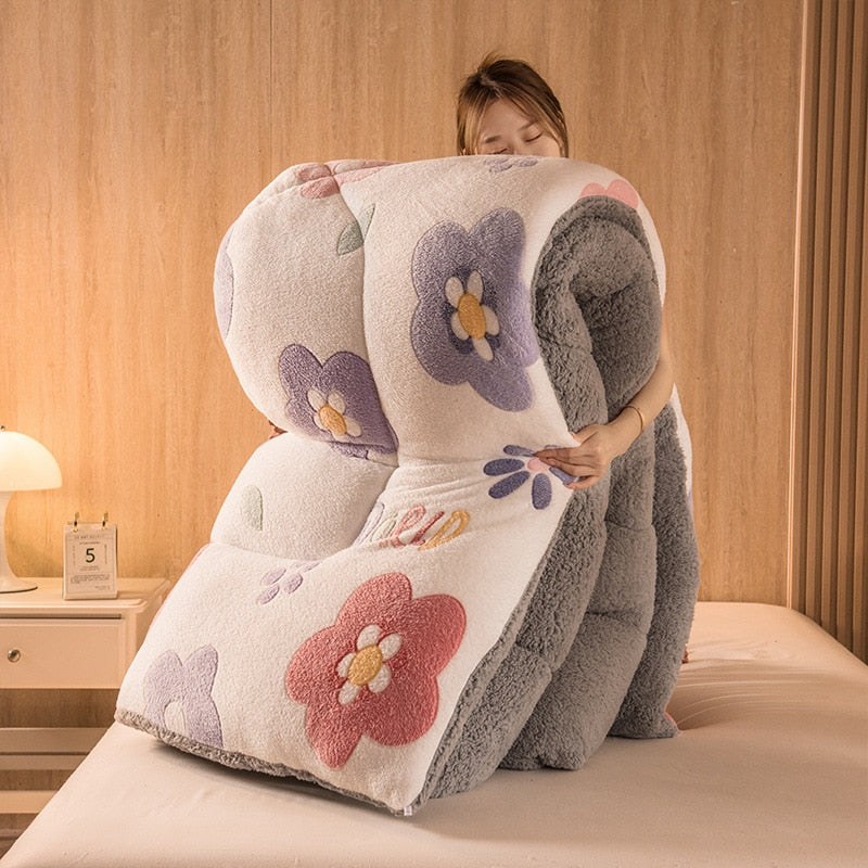 Hvid, Lyserød Og Lilla Fleecedyne