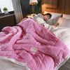 Tyk Varm Luksus Pink Fleece Tæppe