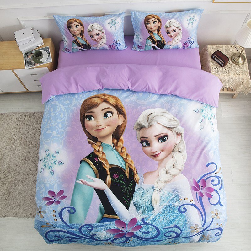 Anna Og Elsa Violet Sengesæt