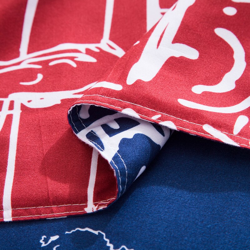 Jeg Elsker London Rødt Sengesæt