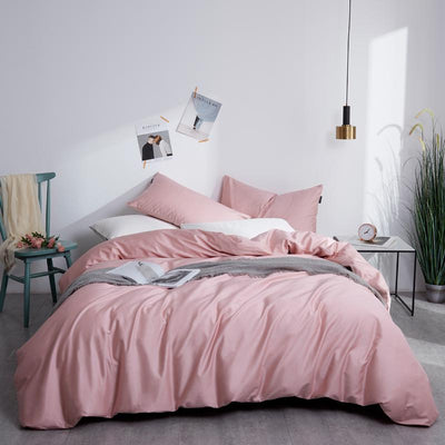 100% Bomuld Almindeligt Sengesæt Pink