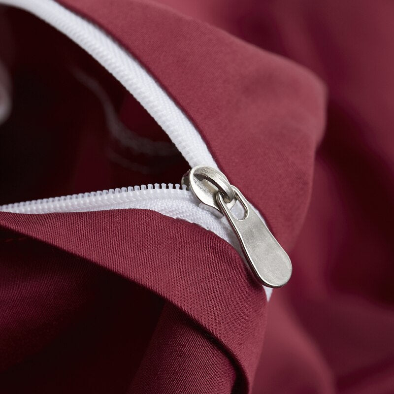 100% Bomuld Almindeligt Sengesæt Rødt