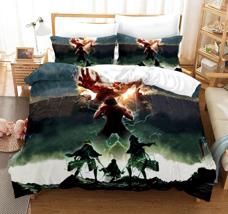 Dynebetræk Angreb På Titan Ødelagt Væg