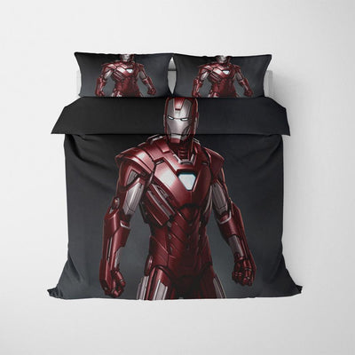 Avengers Dynebetræk Rød Og Guld Iron Man Armor