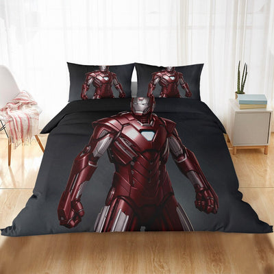 Avengers Dynebetræk Rød Og Guld Iron Man Armor