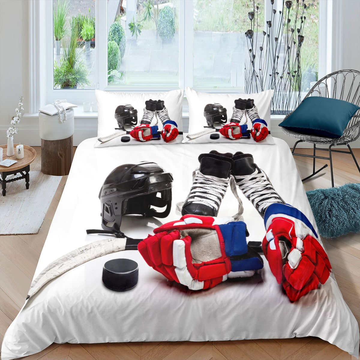 Hvidt Ishockey Dynebetræk