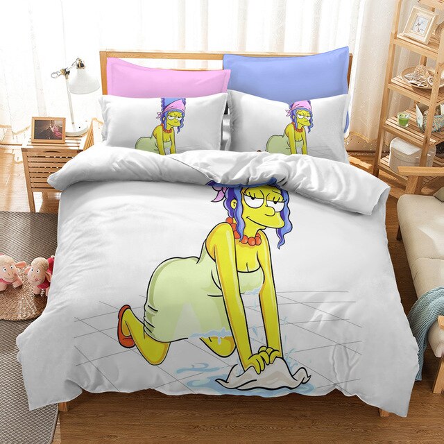 Hvidt Dynebetræk The Simpsons Marge