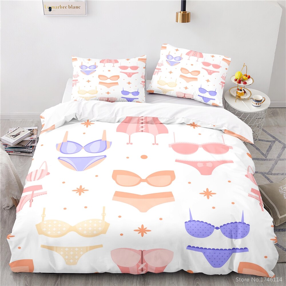 Hvidt Dynebetræk Multicolor Lingeri