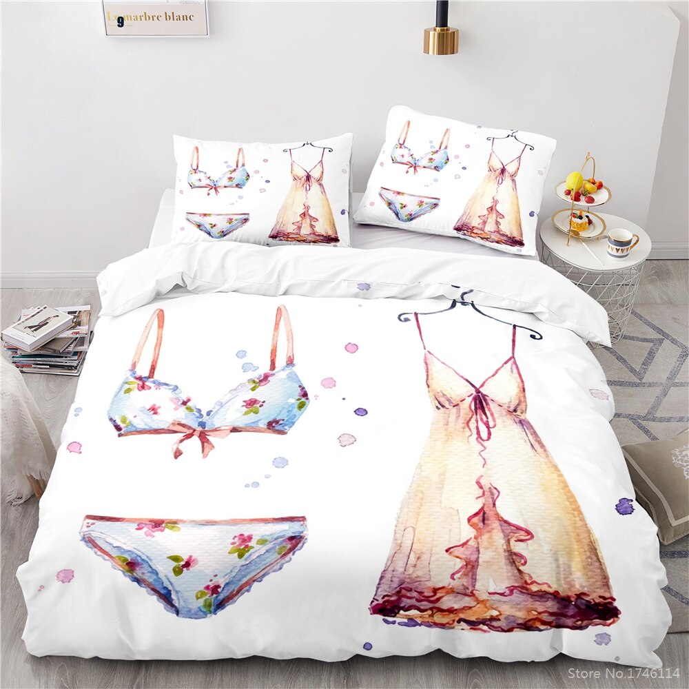 Hvidt Dynebetræk Sexet Lingeri