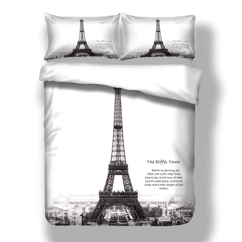 Hvidt Dynebetræk Fra Eiffeltårnet