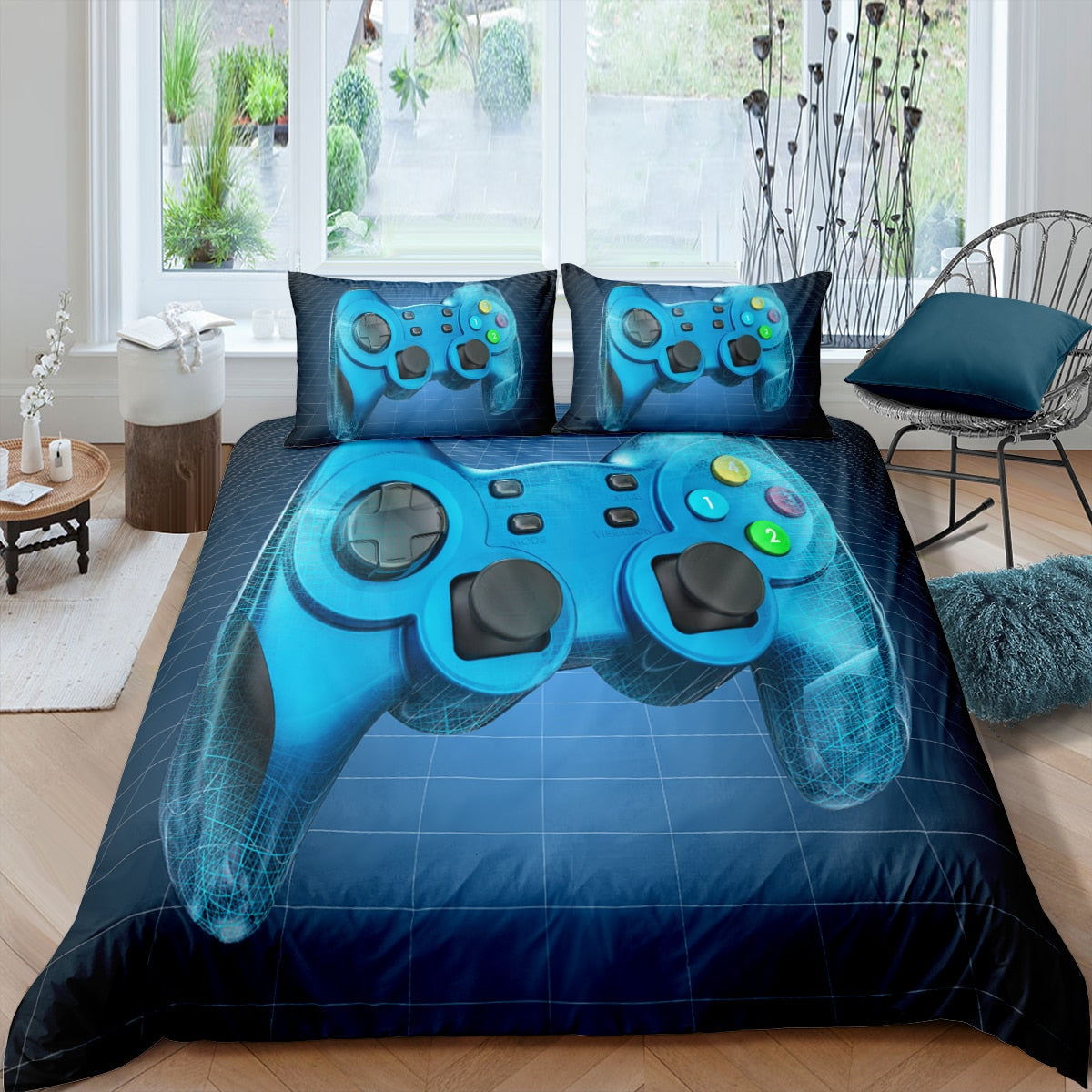 Blå Game Controller Dynebetræk