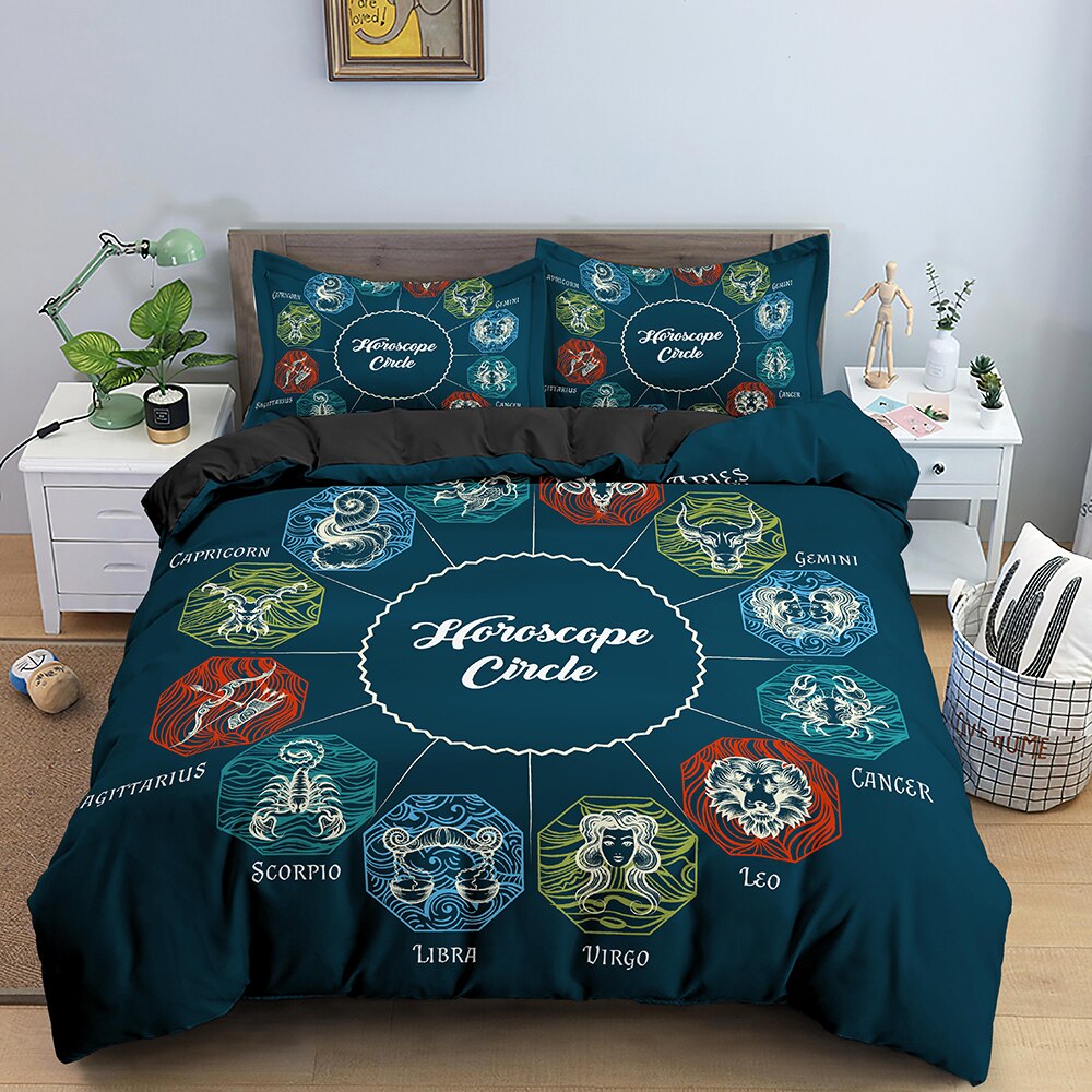 Blåt Dynebetræk Astrologisk Skilt