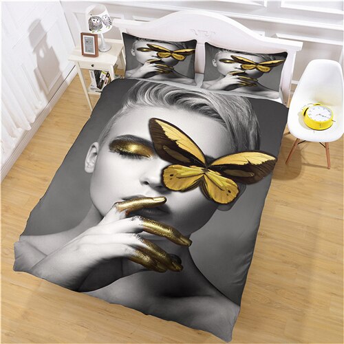 Sort, Hvid Og Guld Kvindedynebetræk