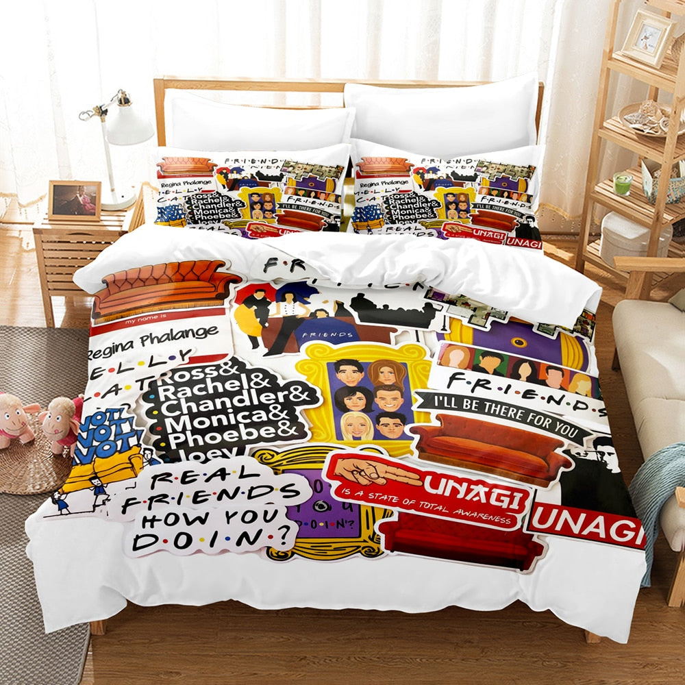 Dynebetræk Friends Tegning