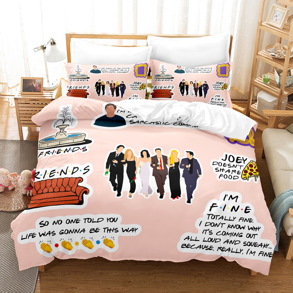 Dynebetræk Friends Pink