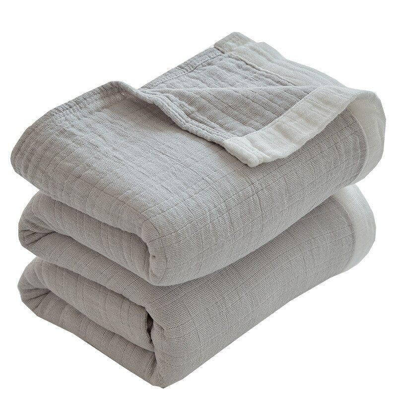 Lysegrå Bomuldsgaze Dynebetræk