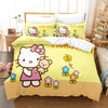 Hello Kitty Gule Blomster Dynebetræk