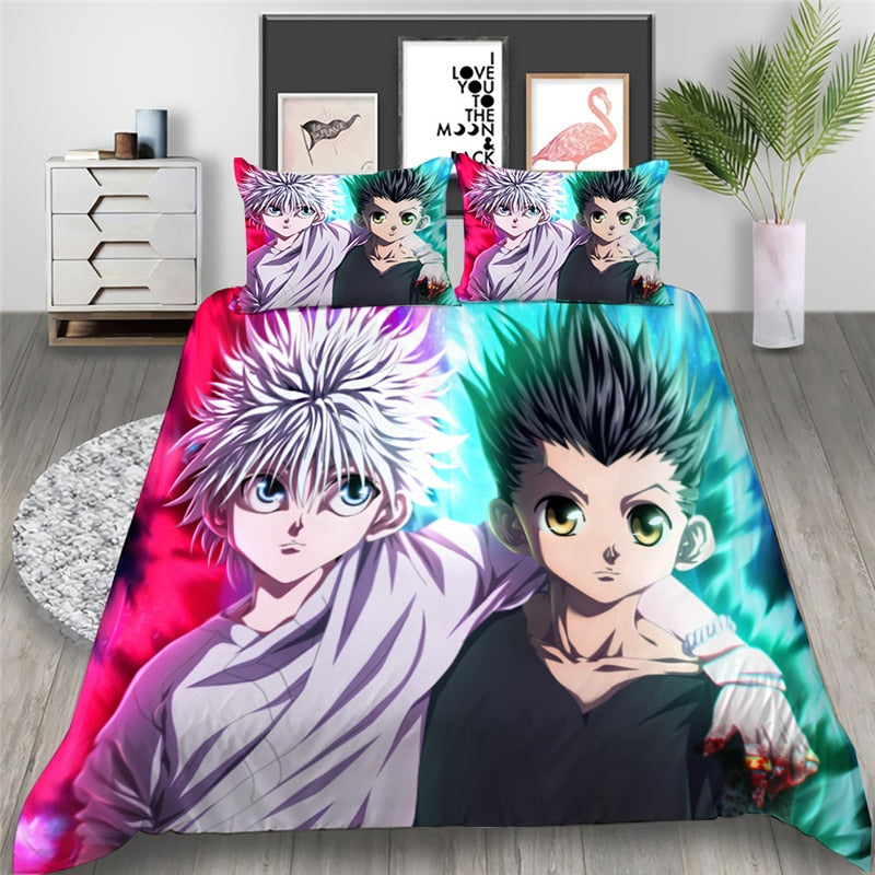 Hunter X Hunter Gon Freecss Og Killua Zoldick Dynebetræk