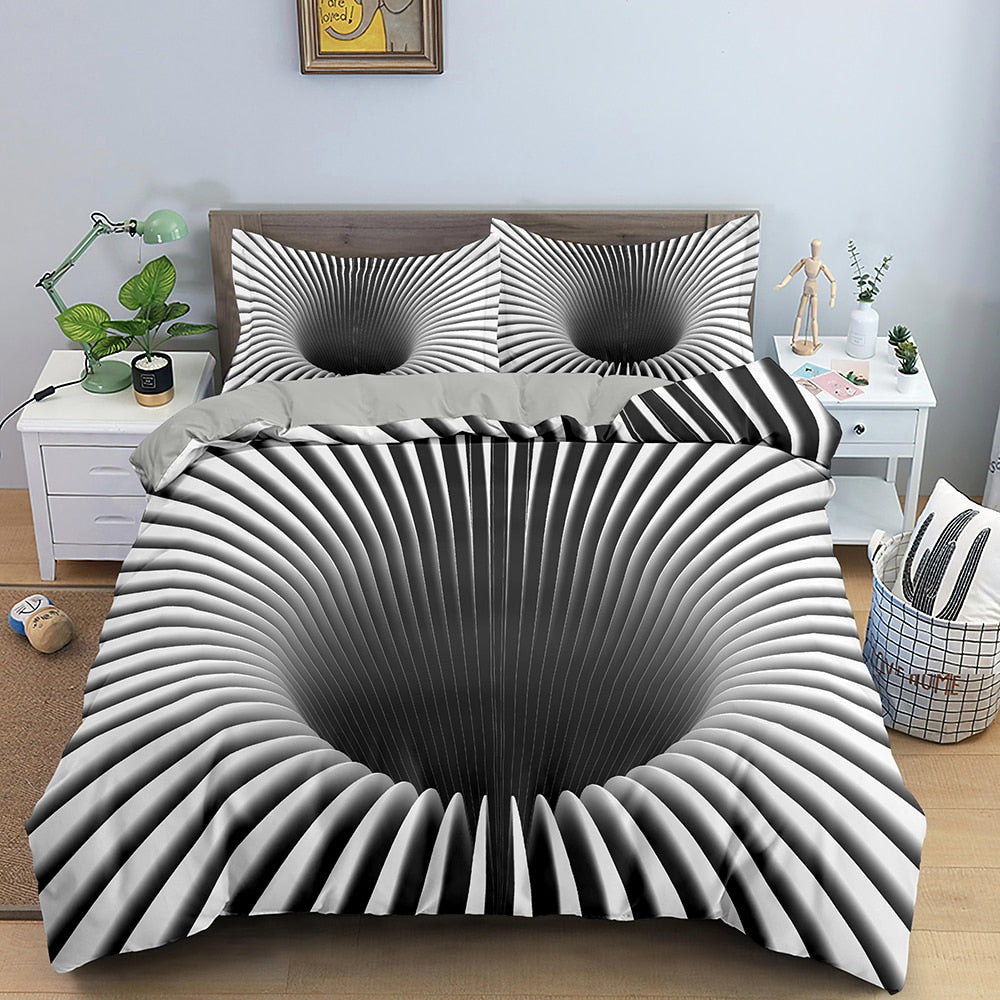 Optical Illusion Dynebetræk Med Endeløst Hul