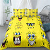 Gult Dynebetræk Spongebob Funny Faces
