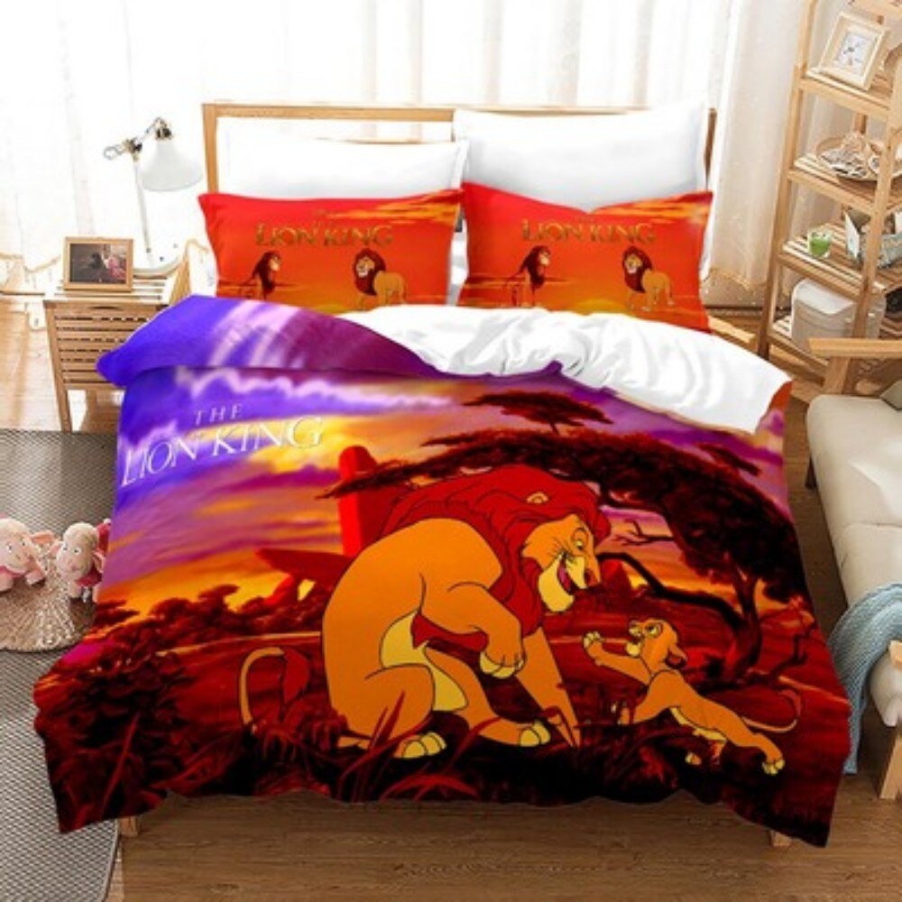 Løvernes Konge Simba Leger Med Mufasa Dynebetræk