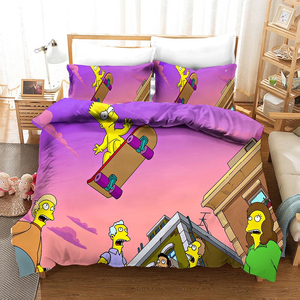 Dynebetræk The Simpsons Bart Skateboard