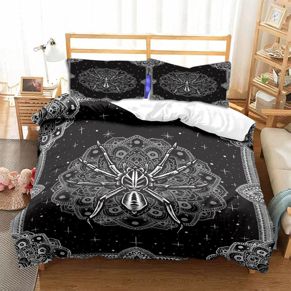 Sort Spider Dynebetræk