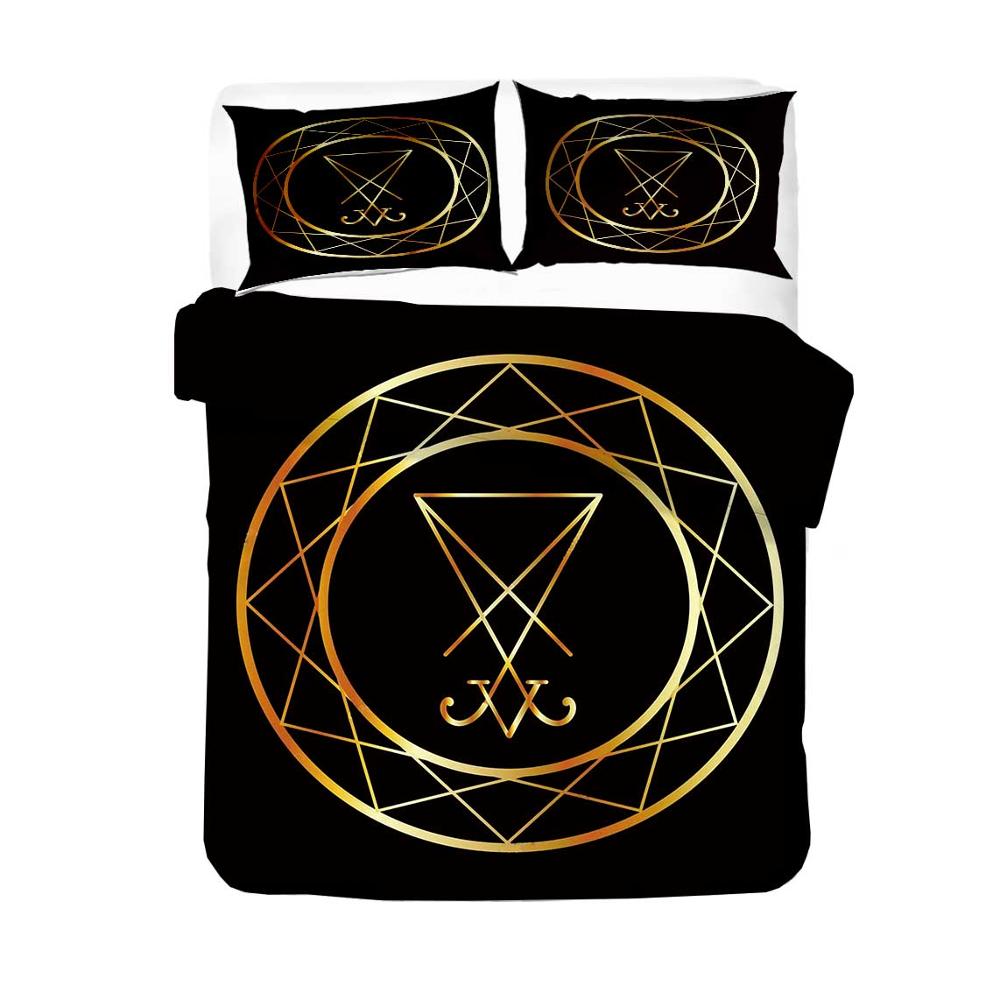 Dynebetræk Sort Lucifer Guld