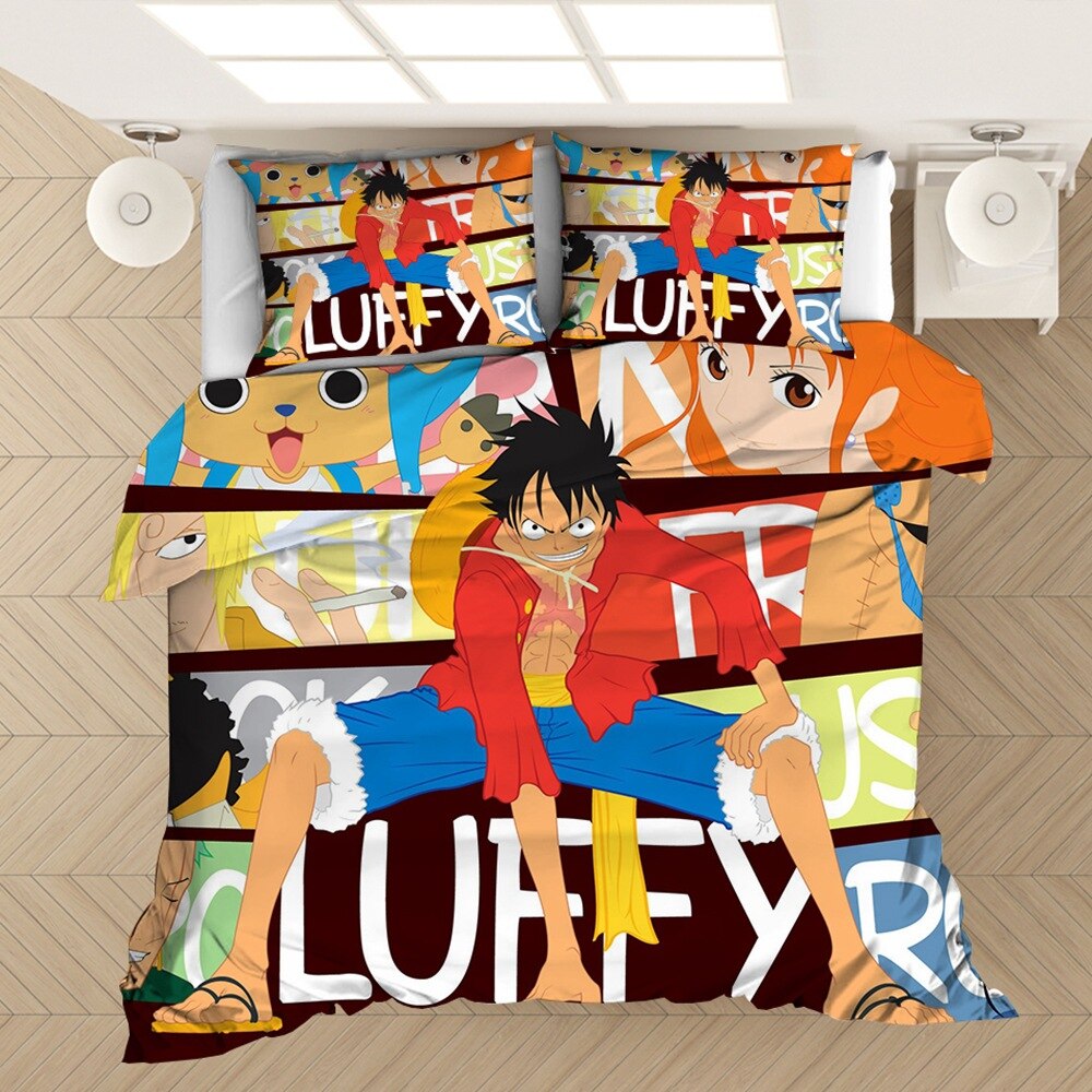 Dynebetræk One Piece Luffy Tegning