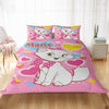 Pink Dynebetræk Aristocats Marie Hjerter