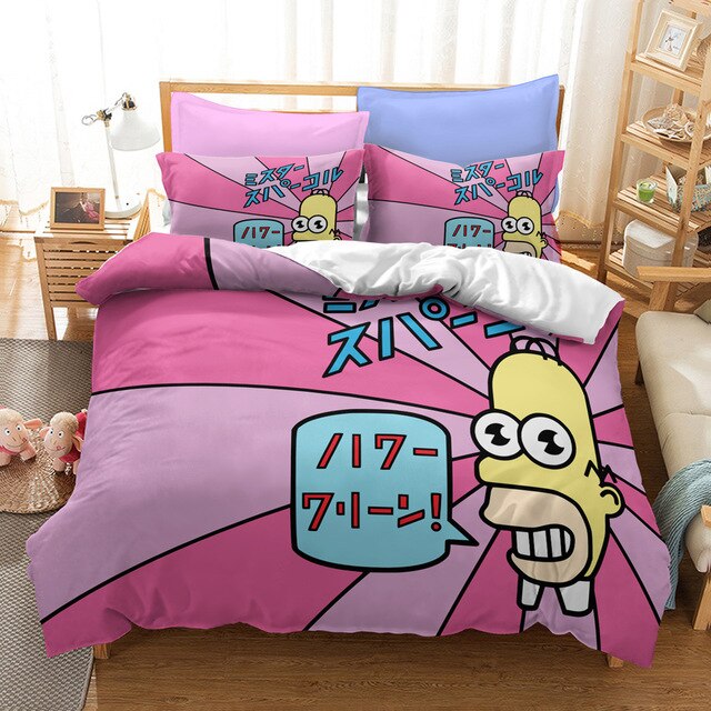 Pink Dynebetræk The Simpsons Homer