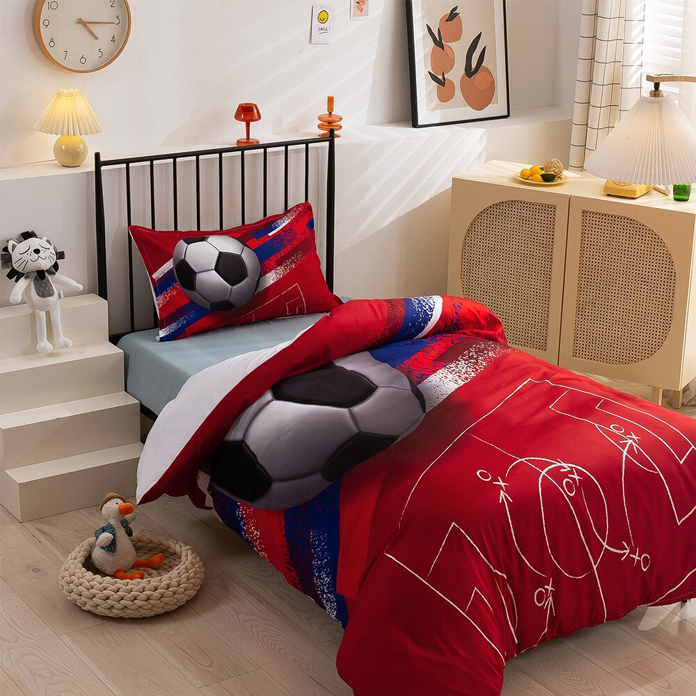 Fodbold Rødt Dynebetræk