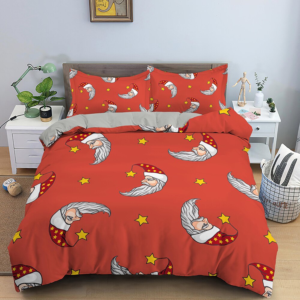 Red Christmas Moon Dynebetræk