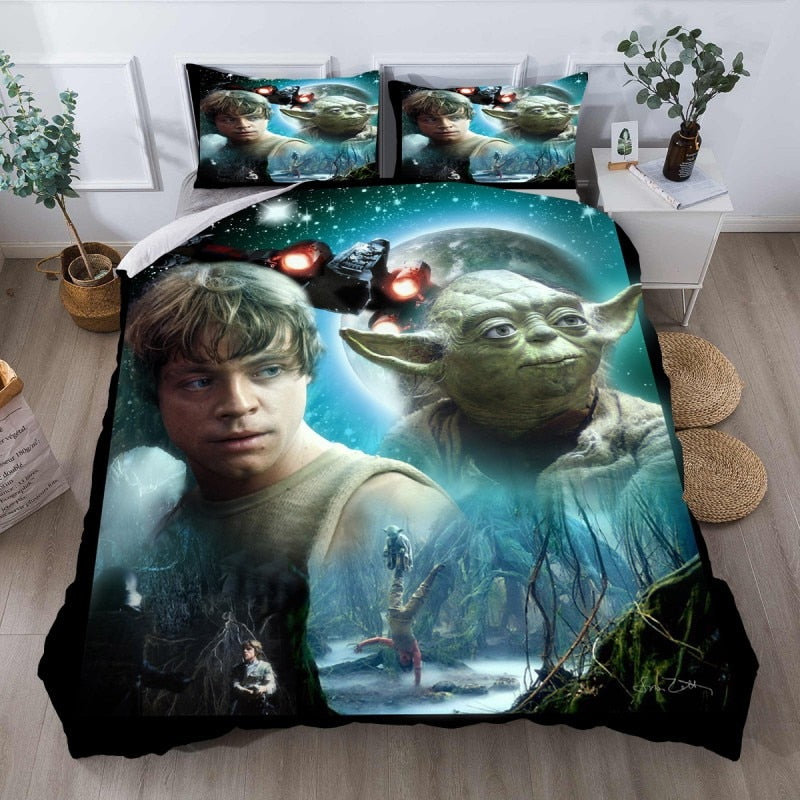 Star Wars Luke Og Master Yoda Dynebetræk