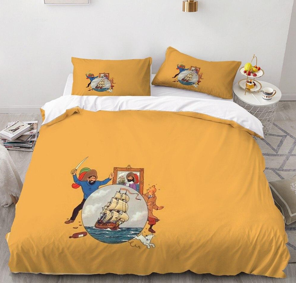 Dynebetræk Tintin Og Enhjørningens Hemmelighed