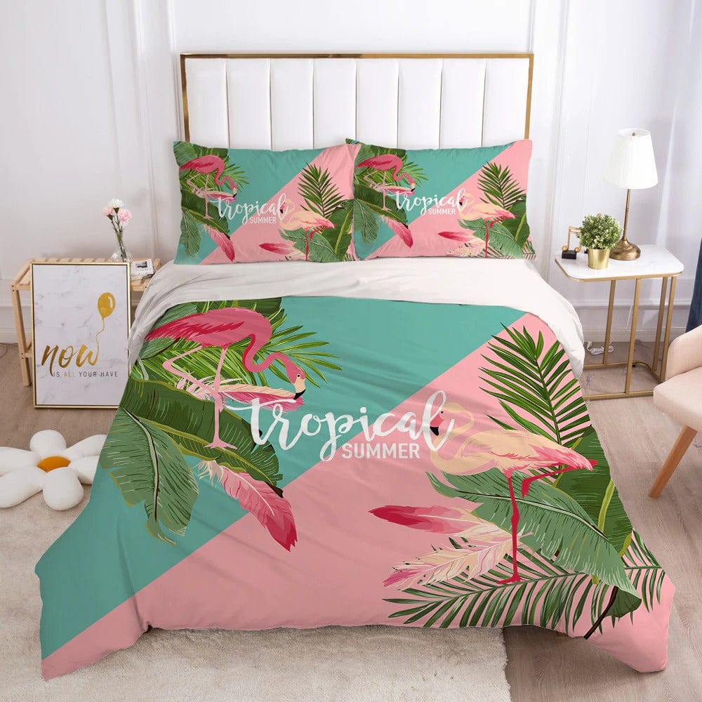 Dynebetræk 140x200 Tropical Flamingo Pink
