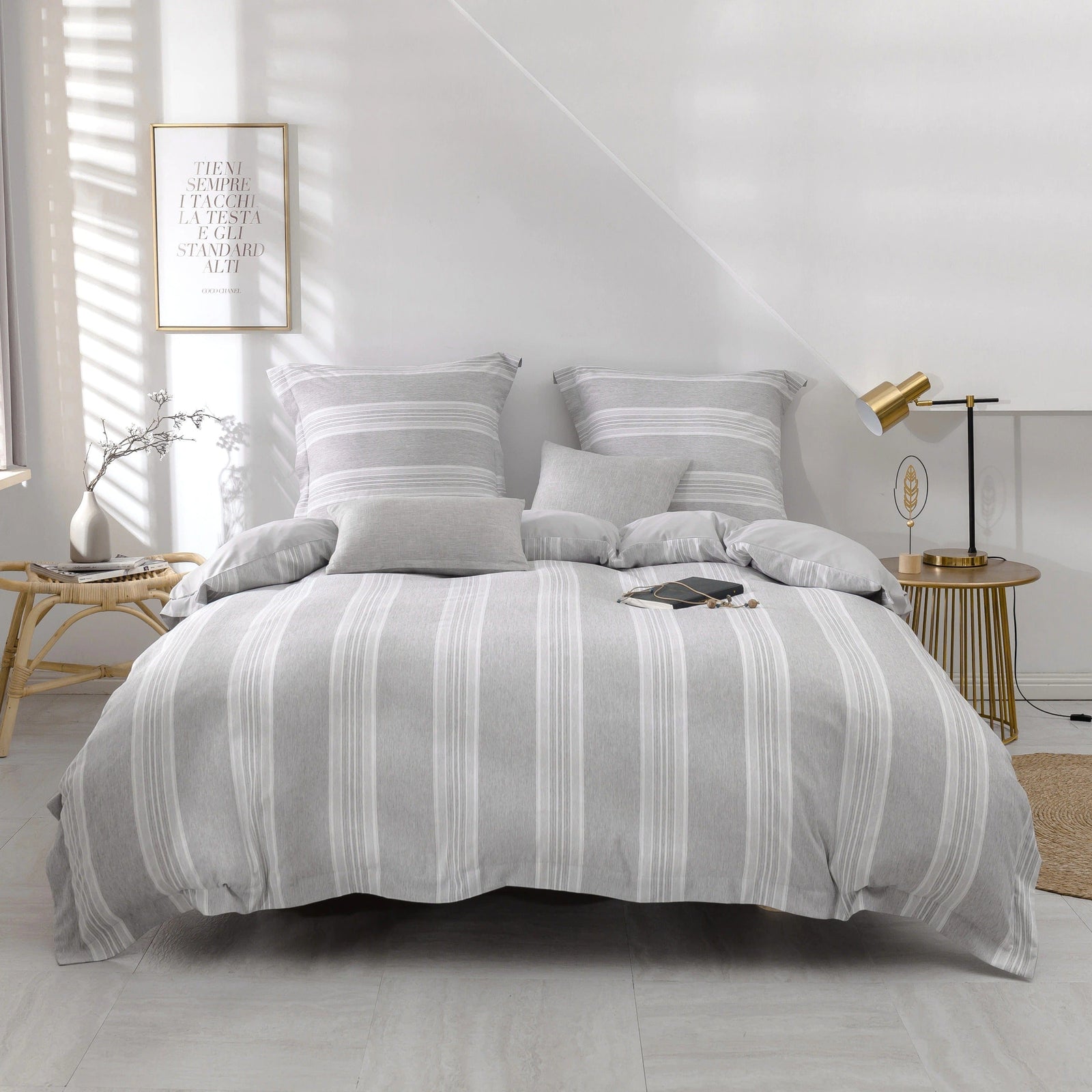 Dynebetræk 200x200 Grå