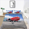 Futuristisk Red Airplane Dynebetræk