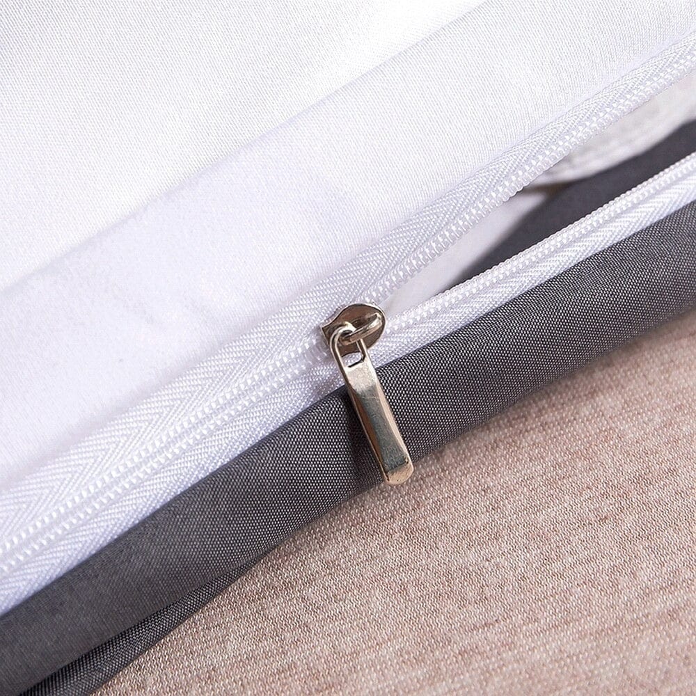 Hvid Grå Og Hvid Dynebetræk