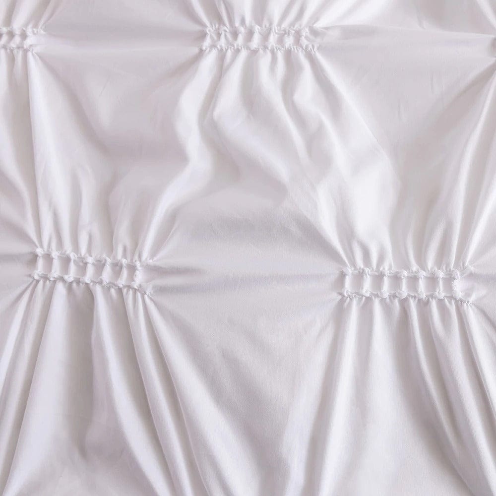 Hvid Plisseret Dynebetræk