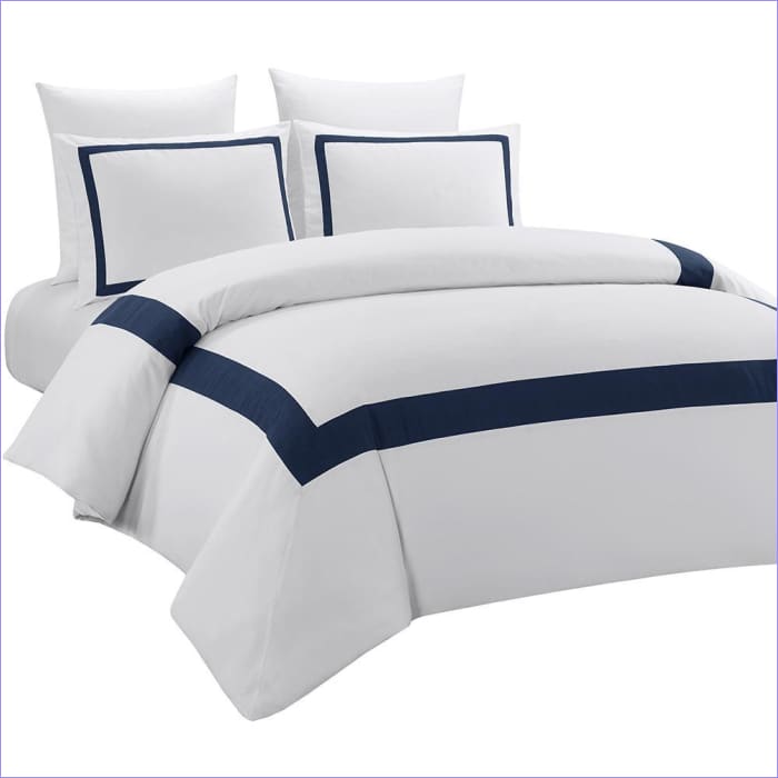 Hvid Og Blå Dynebetræk