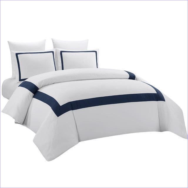 Hvid Og Blå Dynebetræk