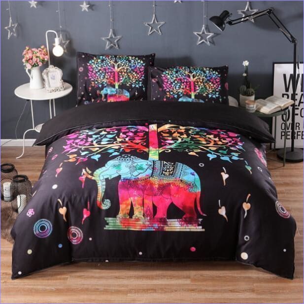 Bohemian Elephant Dynebetræk Multicolor