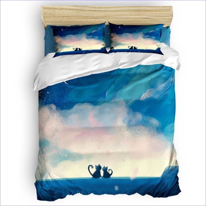 Dynebetræk Cat Sunset