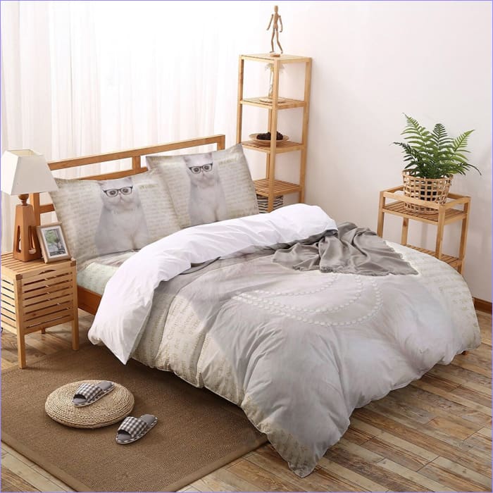 Dynebetræk Kat Med Briller