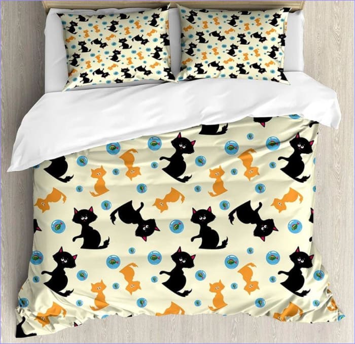 Dynebetræk Katte Og Fisk