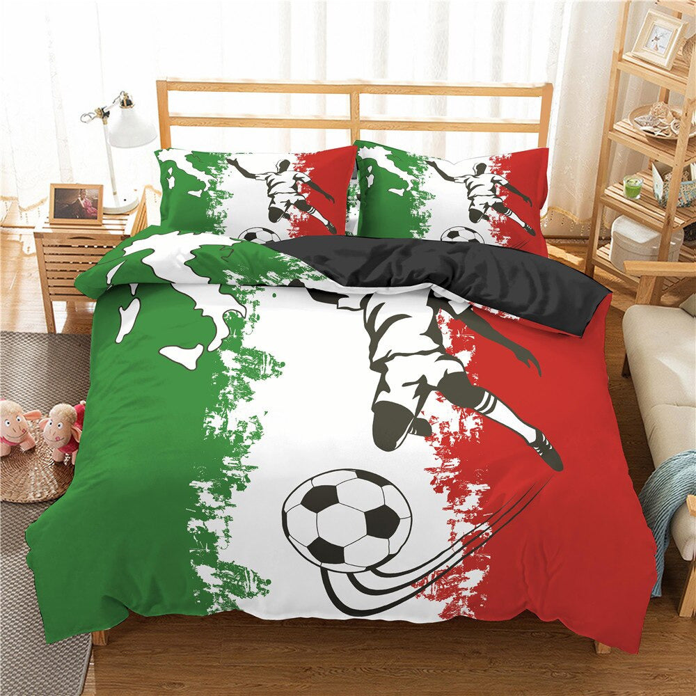 Italiensk Flag Fodbold Dynebetræk