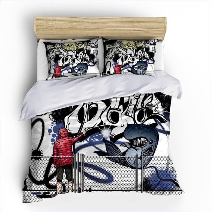 Graffiti Dynebetræk Til 1 Person